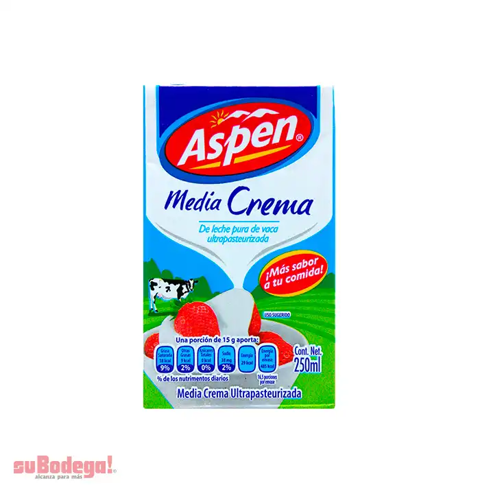 Media Crema Aspen 250 ml.