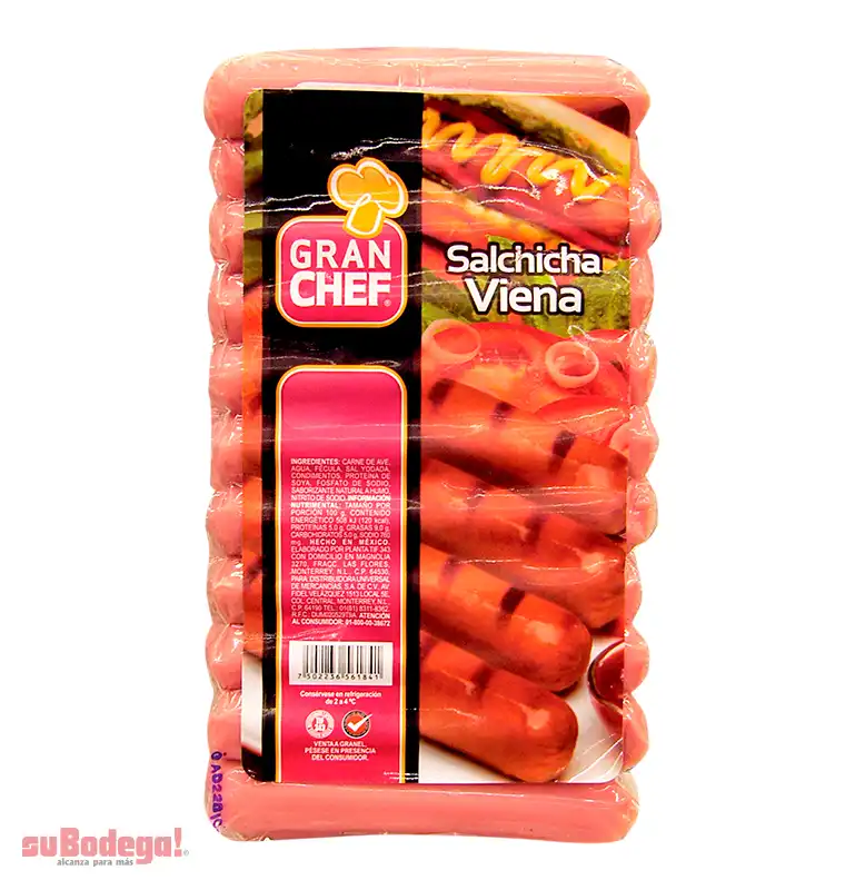 Salchicha Viena Gran Chef 1 kg.