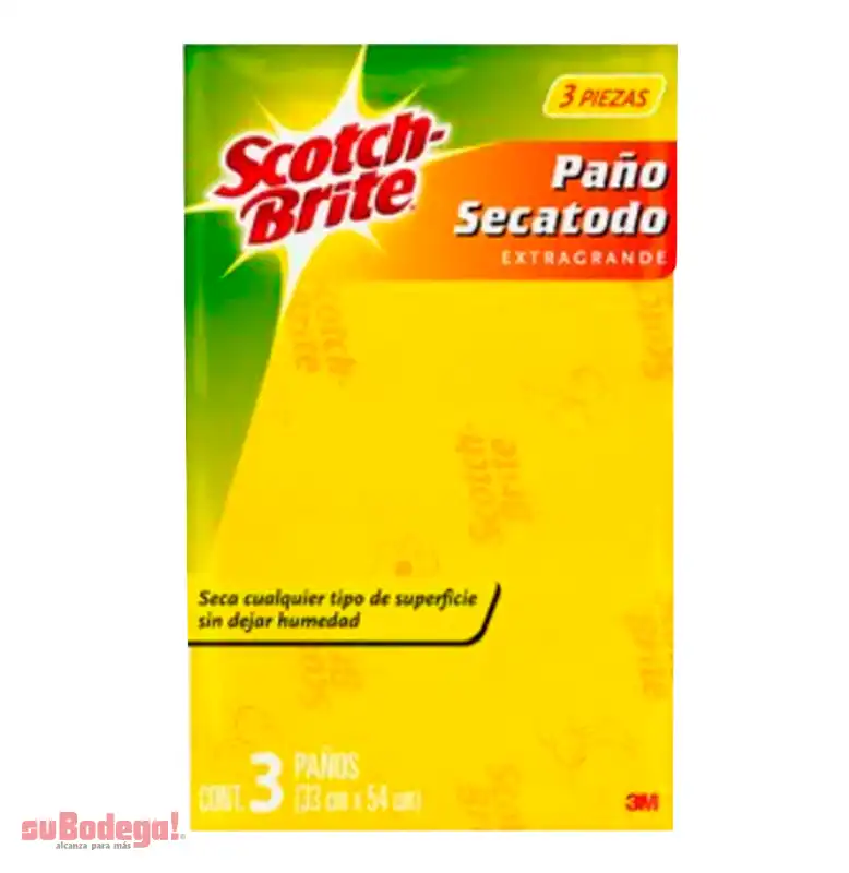 Tela Paño Scotch Brite Secatodo 3 pz.