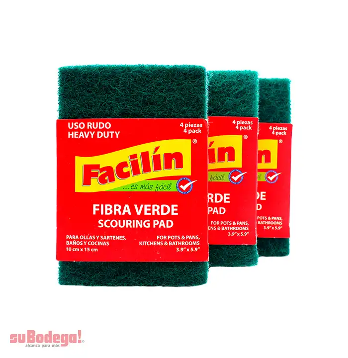 Fibra Facilín Verde 4 pz.