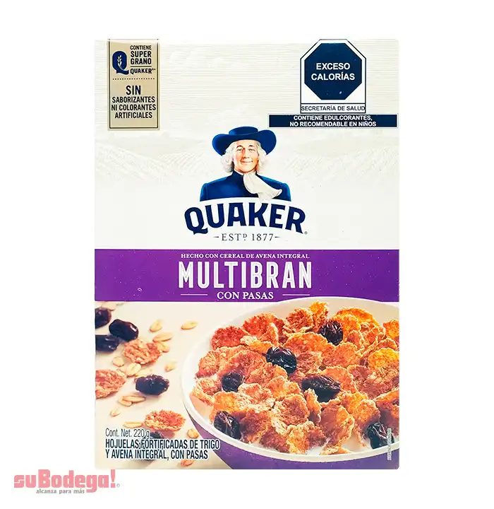 Cereal Quaker Multibran Pasas 220 gr.