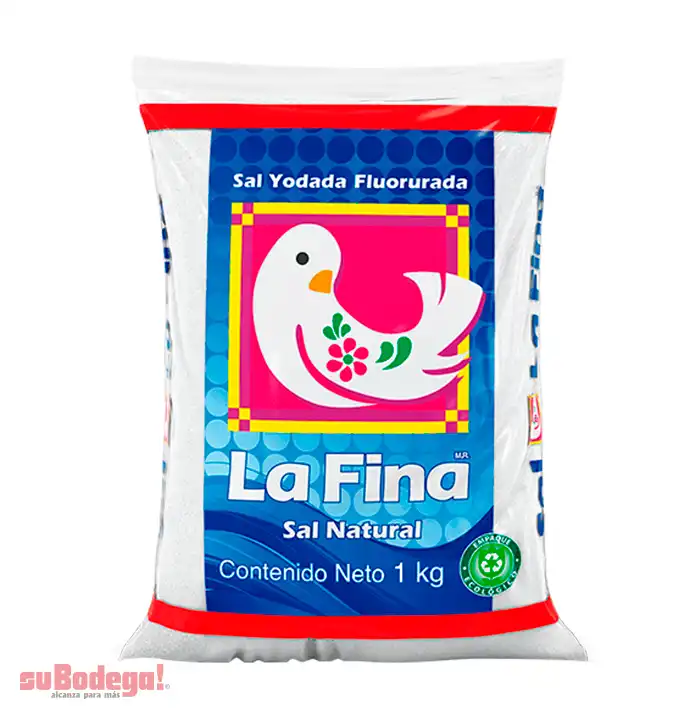 Sal La Fina Yodada Fluorurada Bolsa 1 kg.