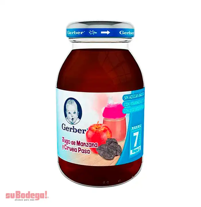 Gerber Jugo Manzana y Ciruela Etapa 2 175 ml.