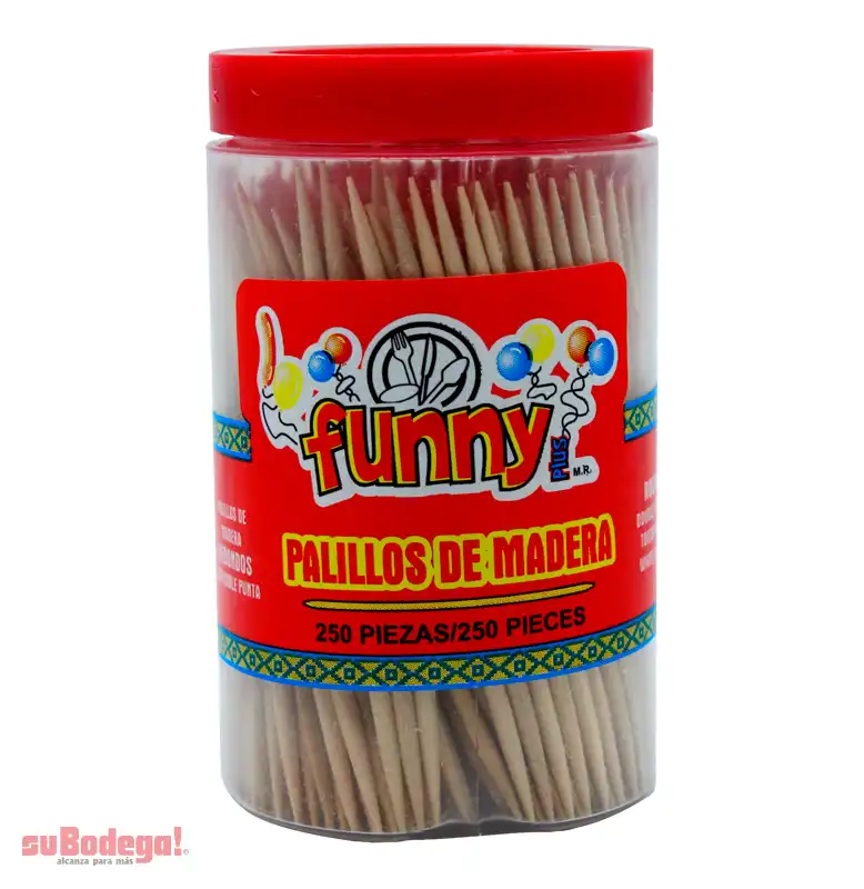 Palillo Funny Plus Vaso 250 pz.