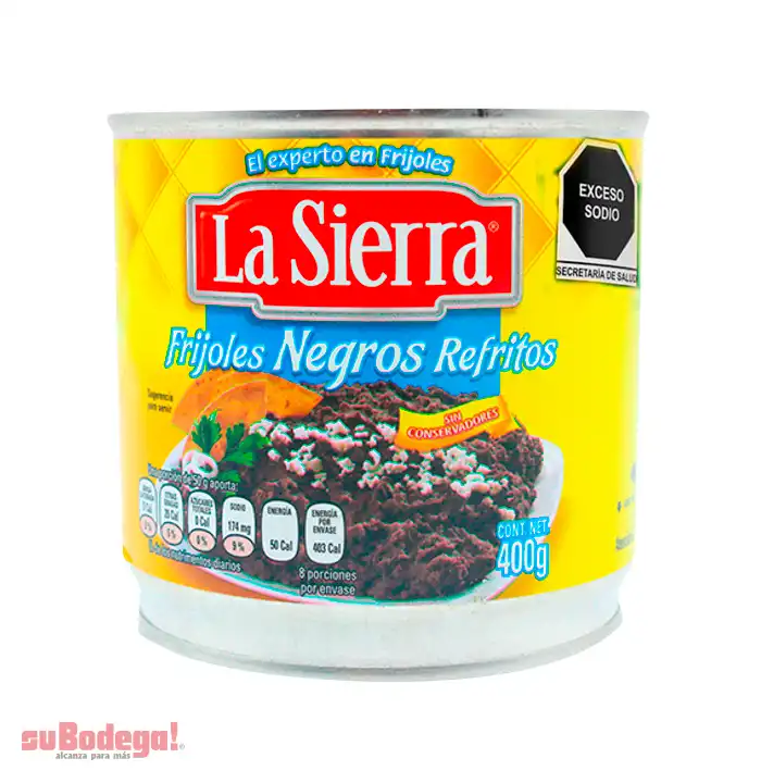 Frijol Negro Refrito La Sierra 400 gr.