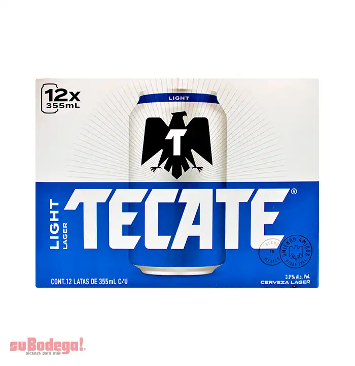 Cerveza Tecate Light 12/355 ml.