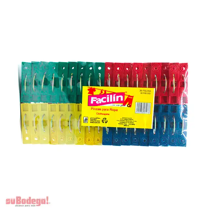 Pinza para Ropa Facilín 36 pz.