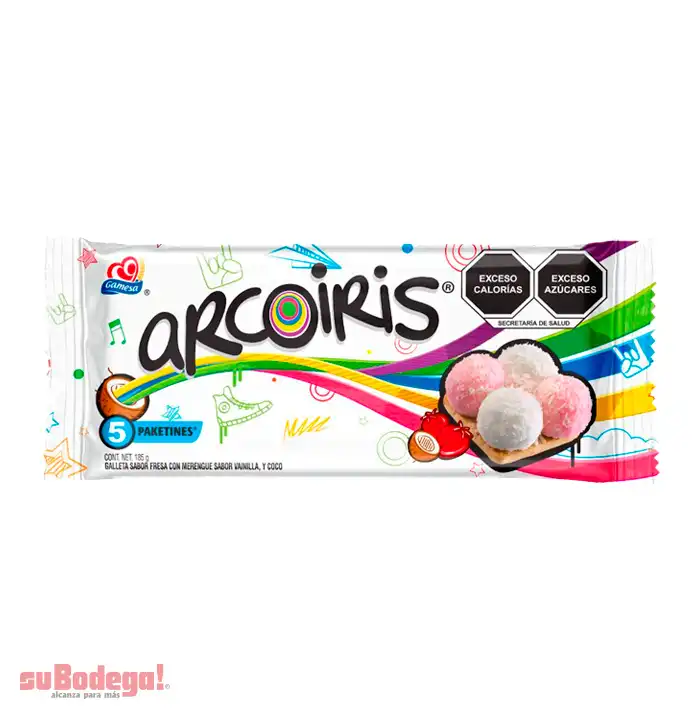 Galletas Gamesa Merengue Arcoiris 5/37 gr.