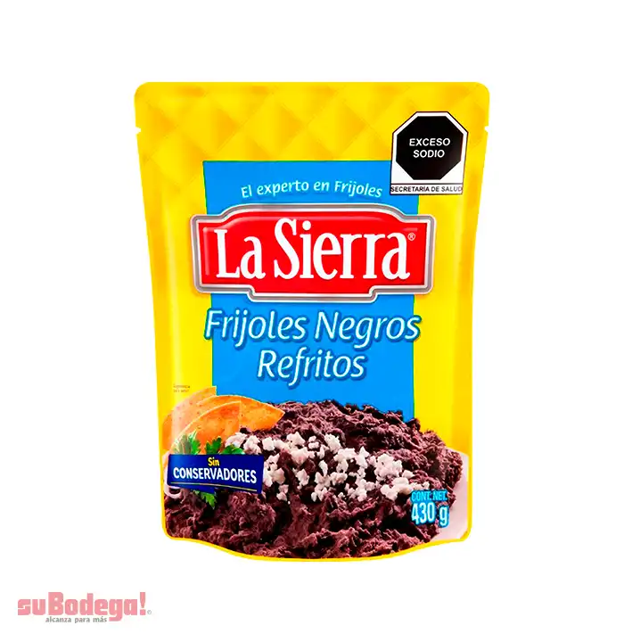 Frijol Negro Refrito La Sierra Bolsa 430 gr.