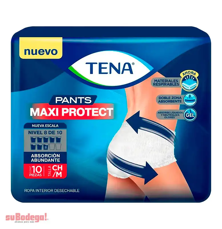 Pañal Tena Adulto Pants Mediano 10 pz.