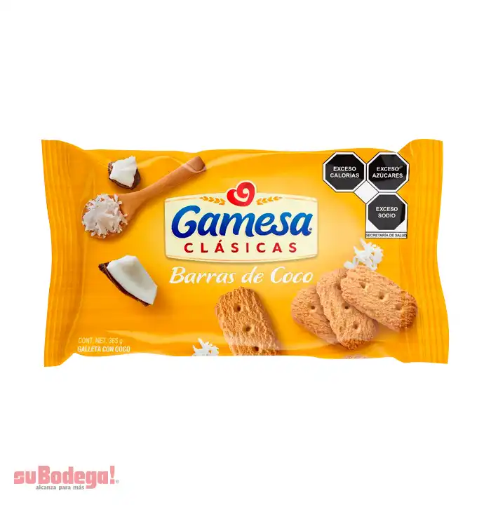 Galletas Gamesa Barra de Coco 365 gr.