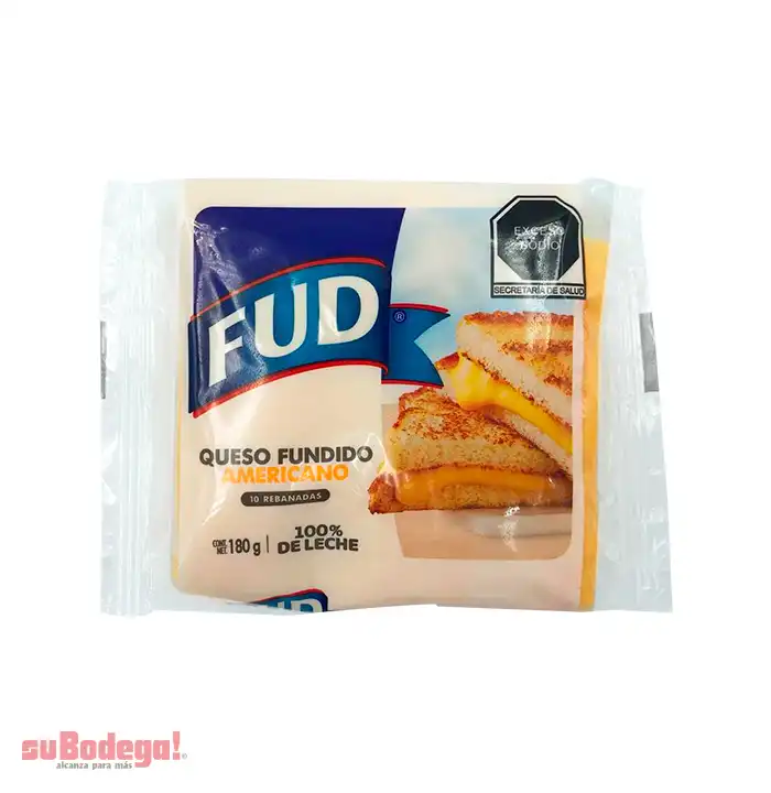 Queso Amarillo Americano Fud Natural 180 gr.