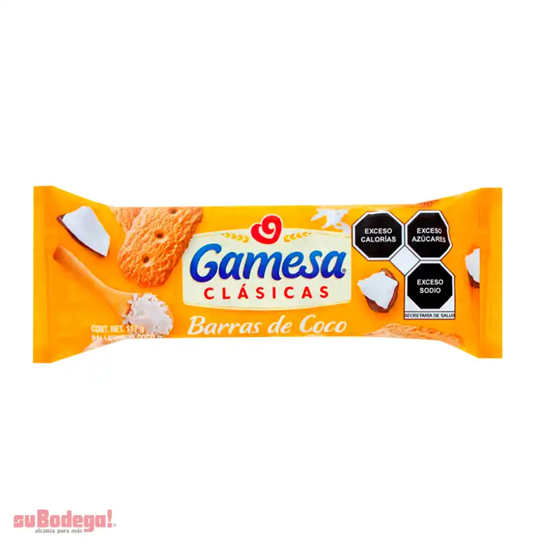 Galletas Gamesa Barra de Coco 117 gr.