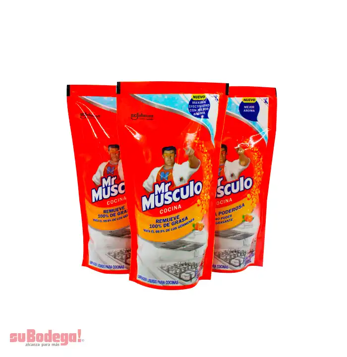 Limpiador Mr. Músculo Antigrasa Doy Pack 500 ml.