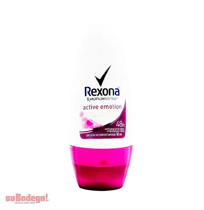 Desodorante Rexona Active Emotion Mujer Roll On 50 gr.