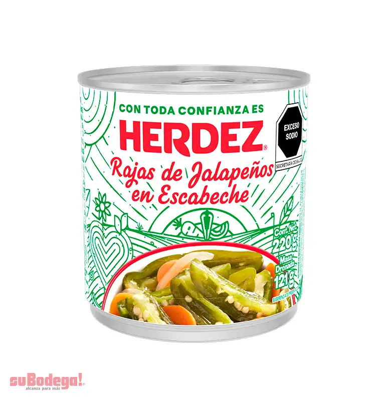 Chiles Jalapeños Rajas Herdez 220 gr.