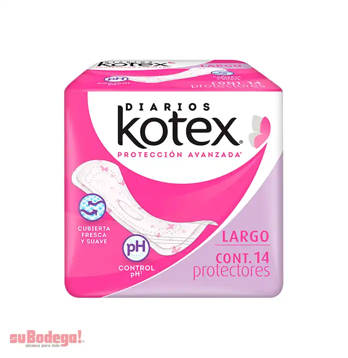 Toalla Panty Protector Kotex Largo 14 pz.