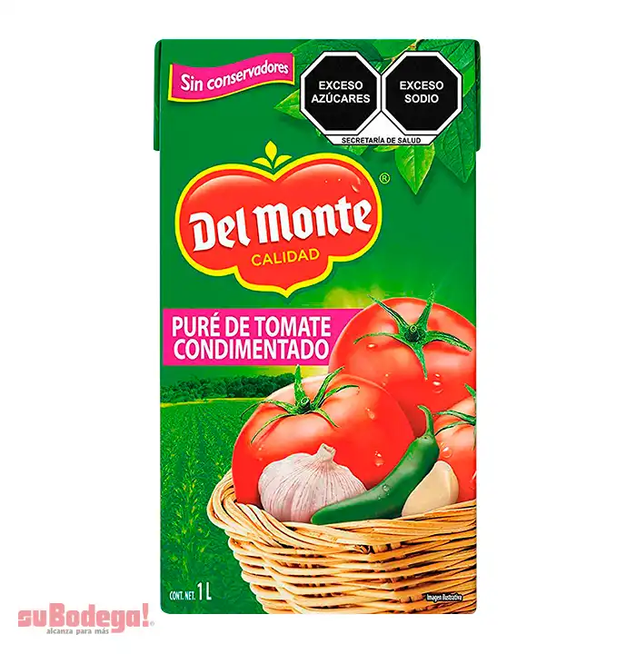 Puré de Tomate Condimentado Del Monte Tetra Pack 1 lt.