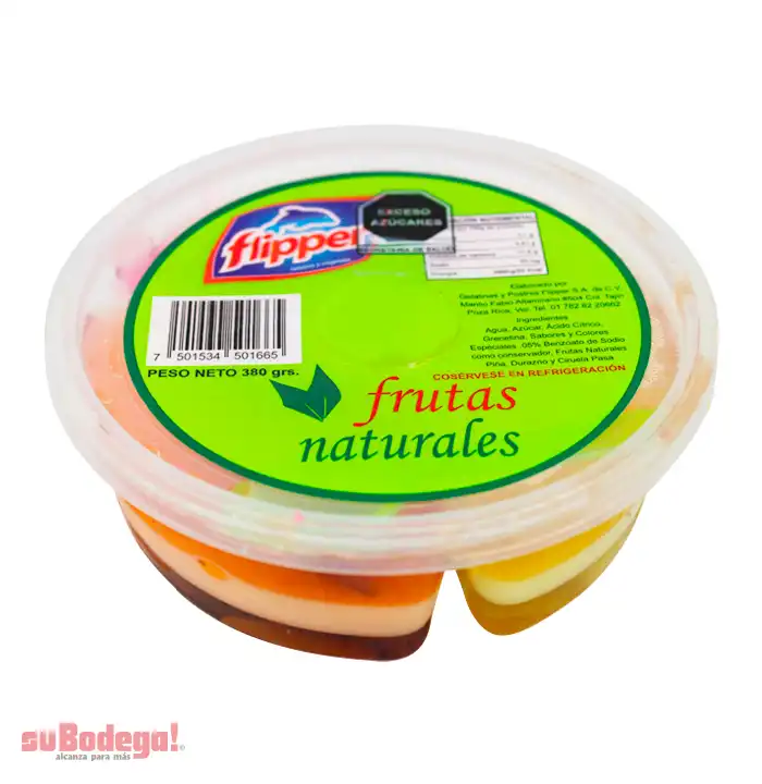 Gelatina Flipper Frutas Naturales 380 Gr