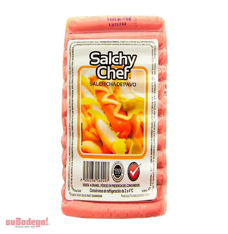 Salchicha de Pavo Salchy Chef 1 kg.