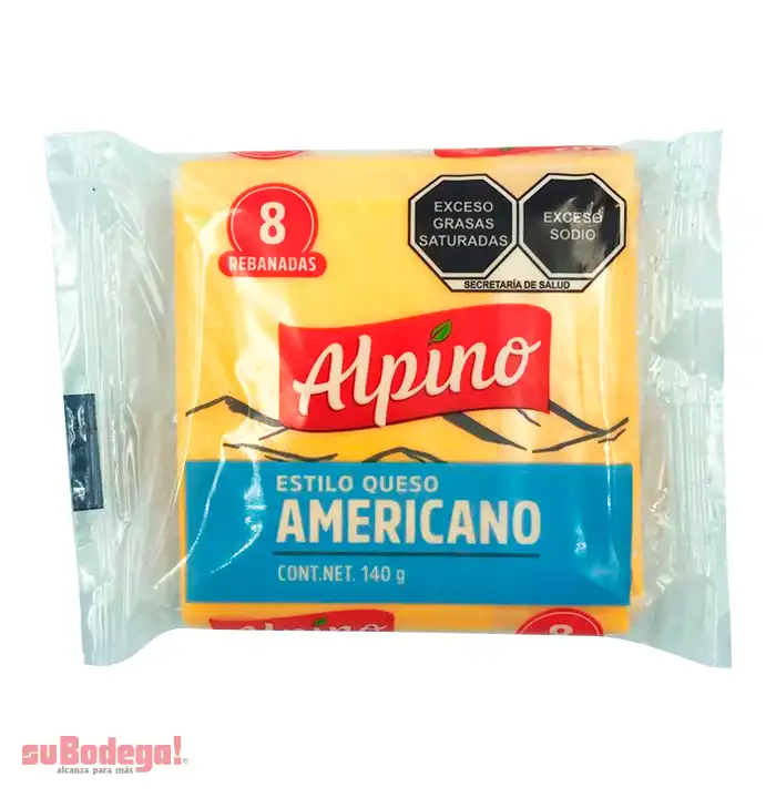 Queso Amarillo Americano Alpino 140 gr.