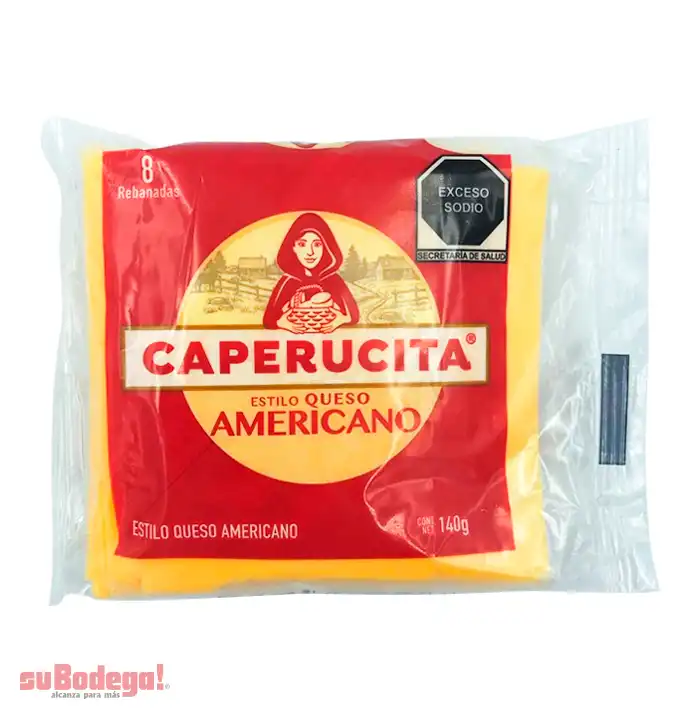 Queso Amarillo Americano Caperucita 140 gr.