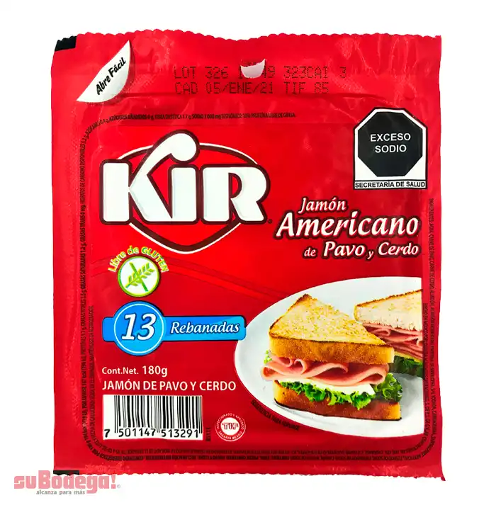 Jamón Americano Kir 180 gr.