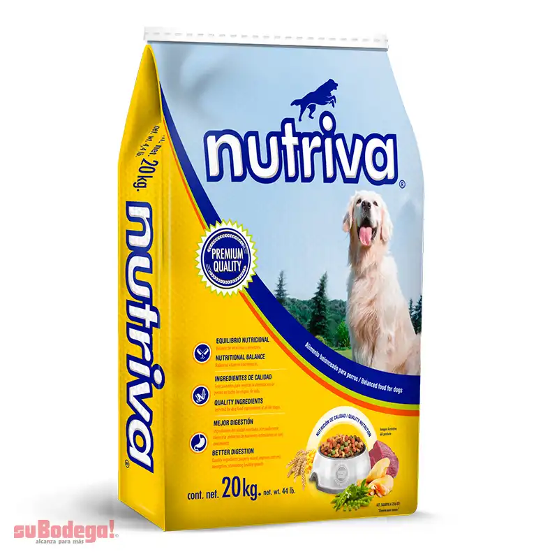 Alimento Nutriva Perro Todas Edades 20 kg.