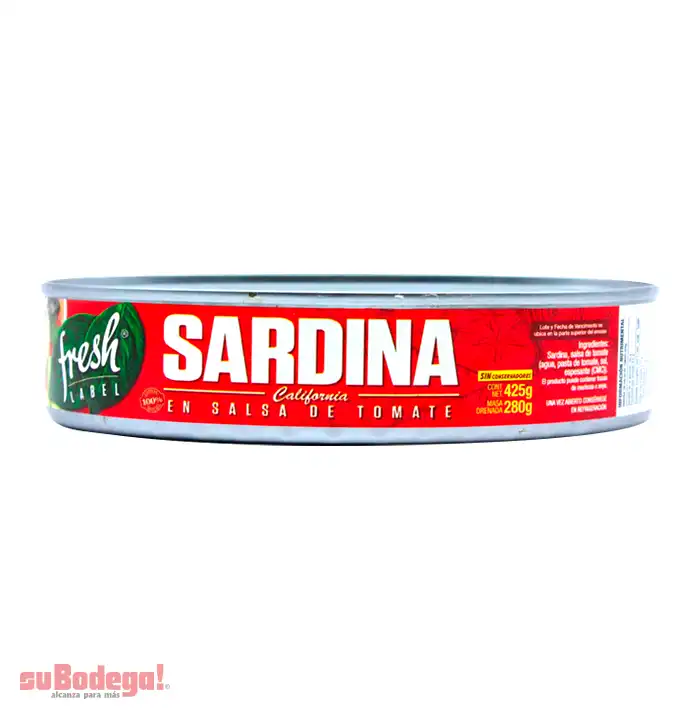 Sardina en Tomate Fresh Label 425 gr.