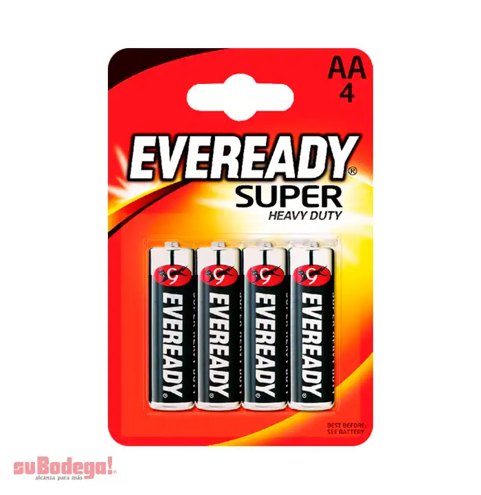 Batería Eveready AA 4 pz.