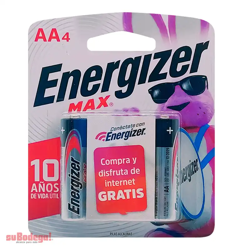 Batería Energizer Max AA 4 pz.