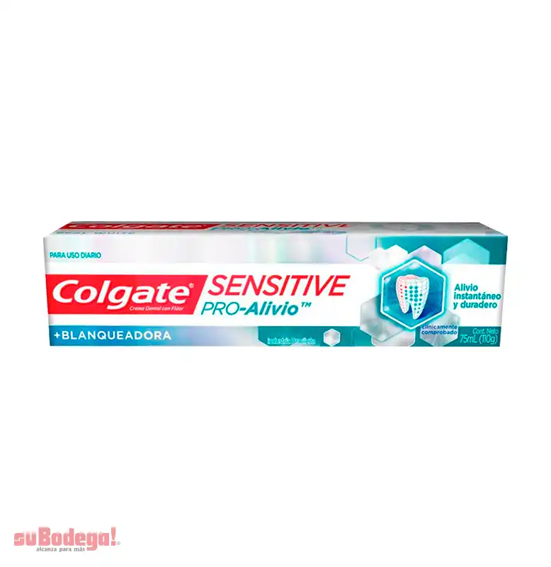 Crema Dental Colgate Sensitive Pro Alivio Blanqueadora 75 ml.