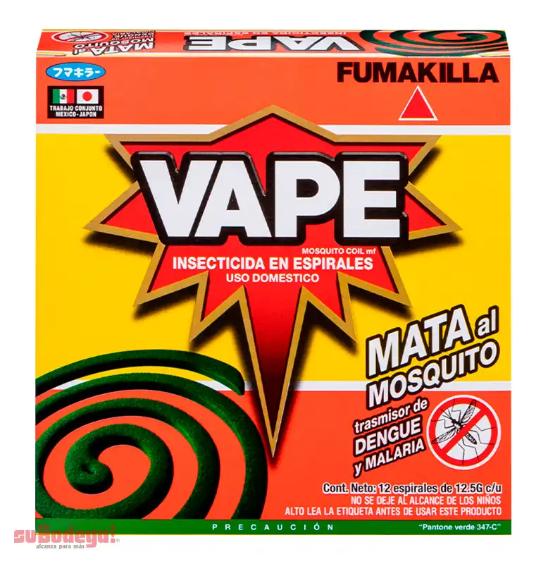 Insecticida Vape Jumbo Espiral 12 pz.