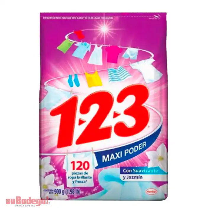 Detergente 123 con Suavizante 900 gr.