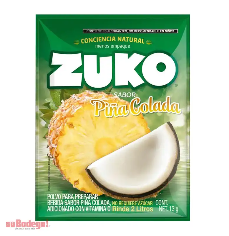 Refresco Zuko Piña Colada 15 gr.