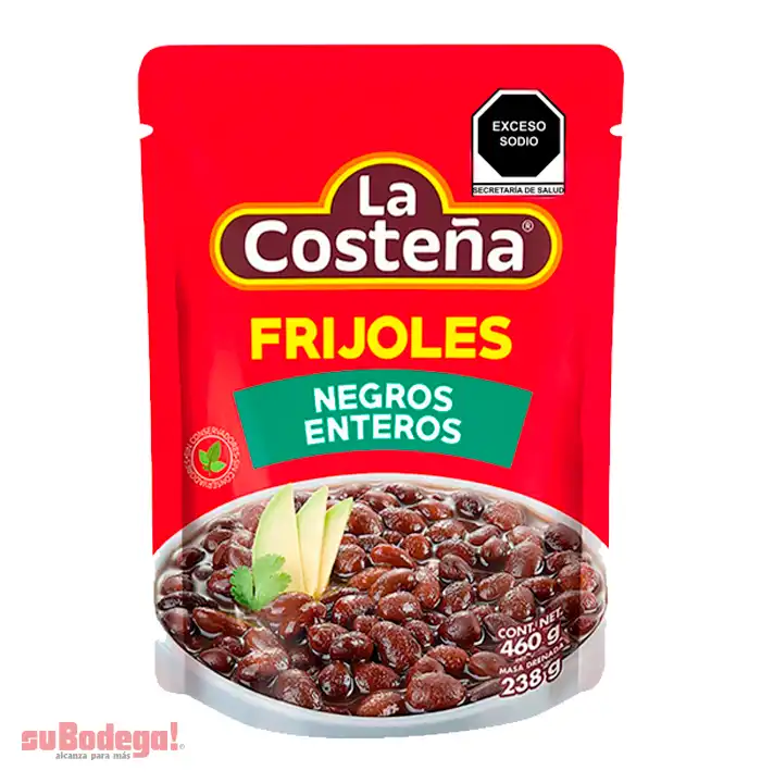 Frijol Negro Entero La Costeña Bolsa 460 gr.