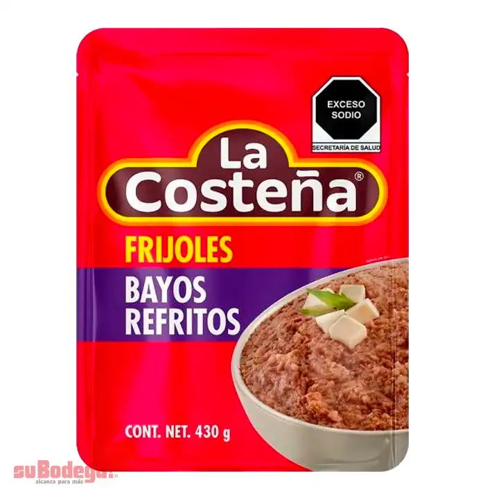 Frijol Bayo Refrito La Costeña Bolsa 430 gr.