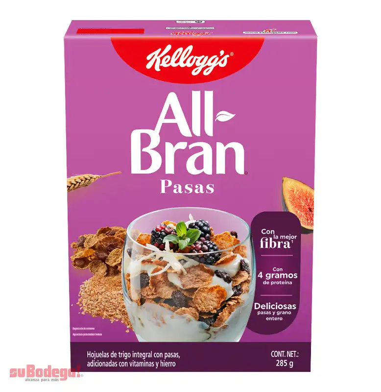 Cereal Kelloggs All Bran Pasas 285 gr.