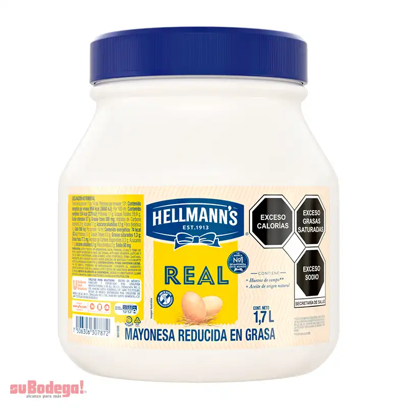 Mayonesa Hellmanns Real 1.7 Kg