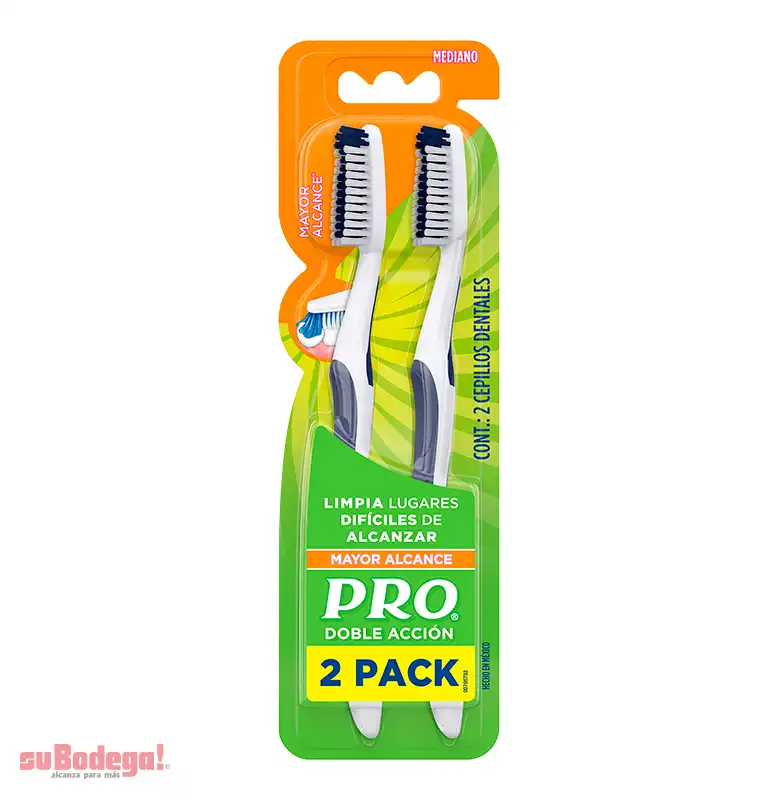 Cepillo Dental Pro Doble Acción 2 pz. Oferta