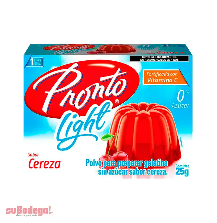 Gelatina Pronto Cereza Light 25 gr.