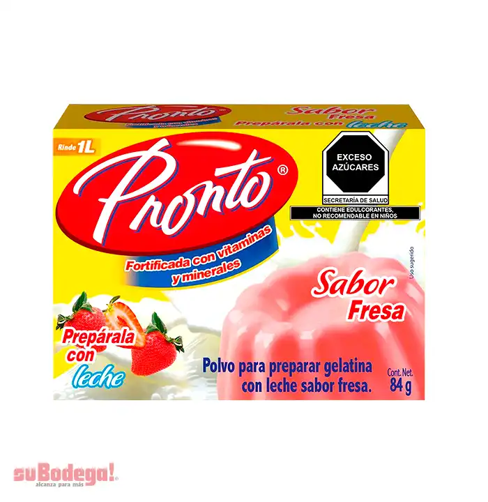 Gelatina Pronto Fresa Leche 84 gr.