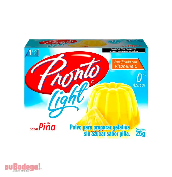 Gelatina Pronto Piña Light 25 gr.