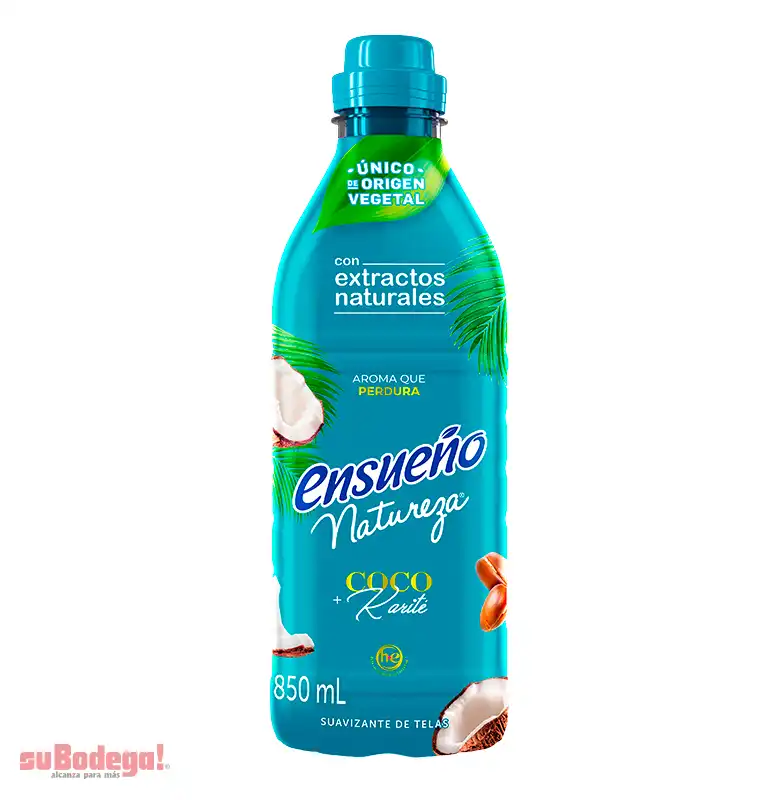 Suavizante Ensueño Natureza Coco Karite 850 ml.