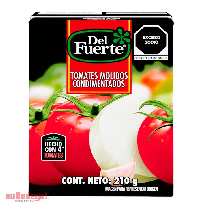 Puré de Tomate Condimentado Del Fuerte Tetrapack 210 gr.
