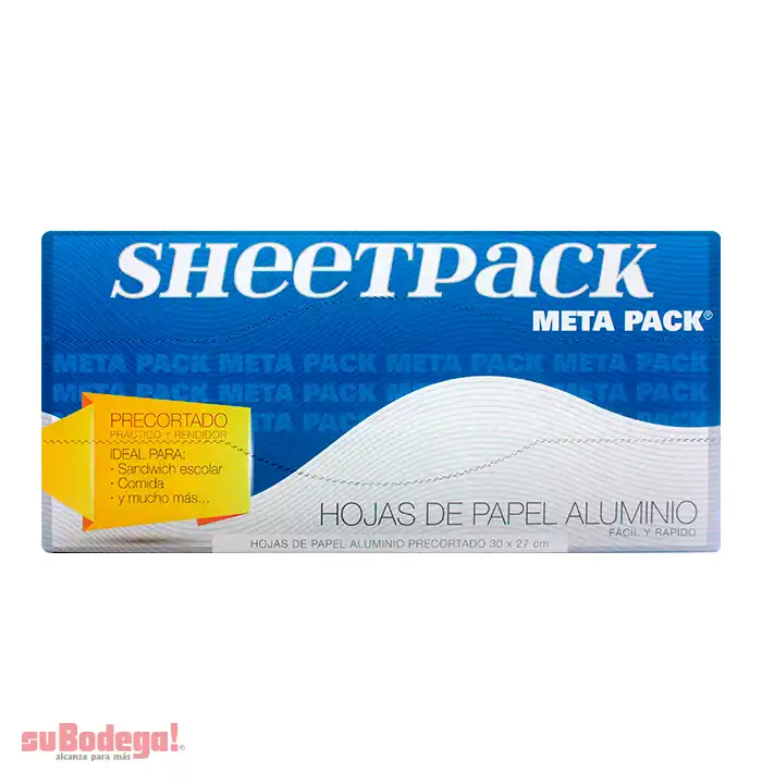 Papel Aluminio Sheetpack Precortado 30x27 200 Hojas
