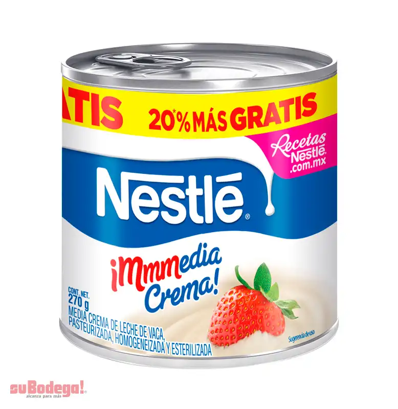 Media Crema Nestlé 225 gr. Oferta 20%