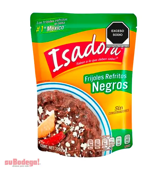 Frijol Negro Refrito Isadora 220 gr.