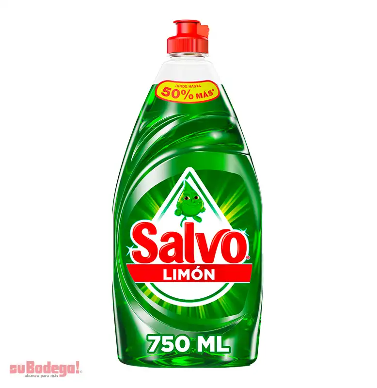 Detergente Salvo Limón Líquido 750 ml.