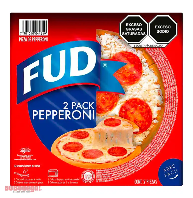 Pizza Fud Peperoni 2 Pack.
